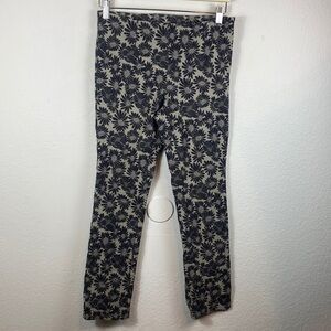 Free People Women’s‎ Size 4 Pants Gray Floral Daisy Slacks Boho Career Office